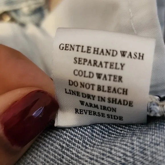 Red Berry Acid Wash High Waist  Cloud Denim Jeans - Picture 13 of 13